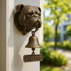 Willkommensglocke Hundedesign mit antikem Bronze-Finish