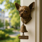 Willkommensglocke Hundedesign mit antikem Bronze-Finish