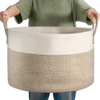 Aufbewahrungskorb aus Polyester – Zweifarbig Braun-Grau