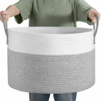 Aufbewahrungskorb aus Polyester – Zweifarbig Braun-Grau