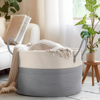 Aufbewahrungskorb aus Polyester – Zweifarbig Braun-Grau