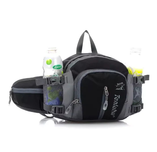 Bauchtasche mit Flaschenhalter, ultraleicht und wasserdicht, rutschfester Sitz