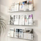 Wandregal für Bücher, Zeitschriften und Schallplatten, wandmontierbar