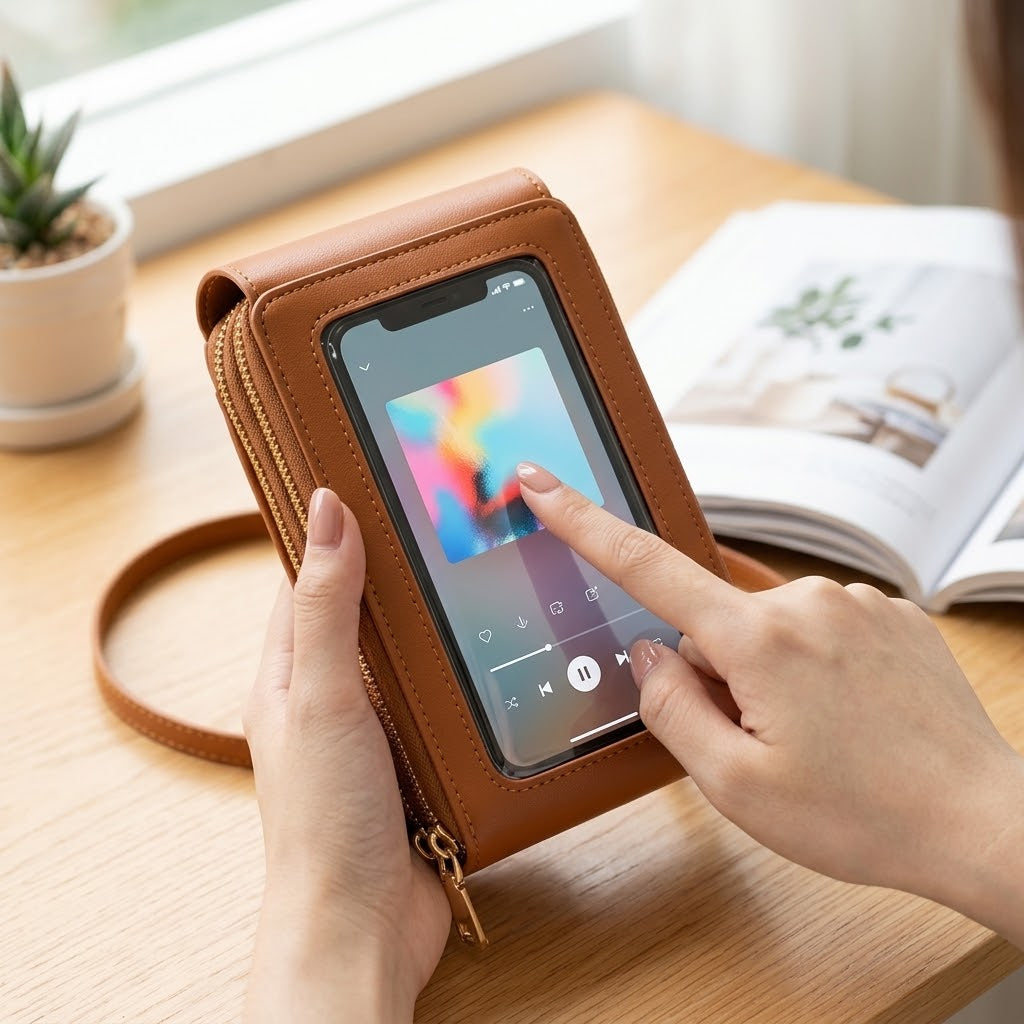 Handytasche Umhängetasche mit Touchscreen-Fach