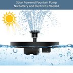 Solar-Springbrunnen mit Wechseldüsen für Garten und Teich