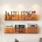 Wandregal für Bücher, Zeitschriften und Schallplatten, wandmontierbar