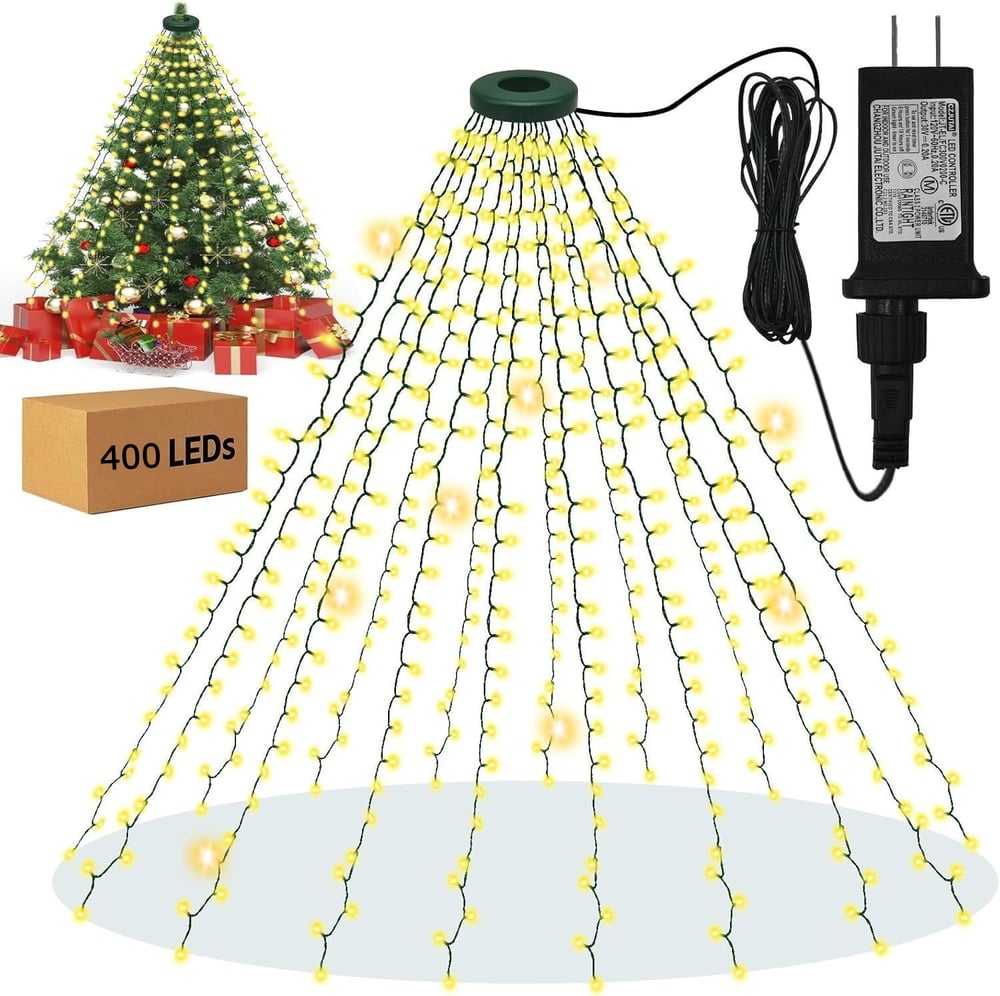 LED-Lichter für Weihnachtsbaum | Schnelle Montage, warmweiß