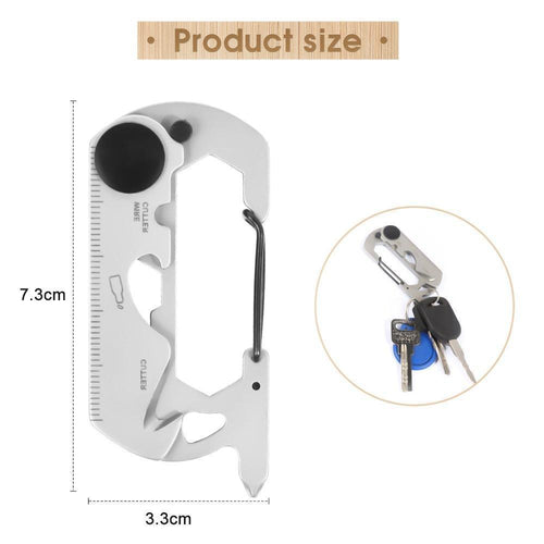 Edelstahl Multi-Tool mit 12 Funktionen – Kompakt für Schlüsselbund