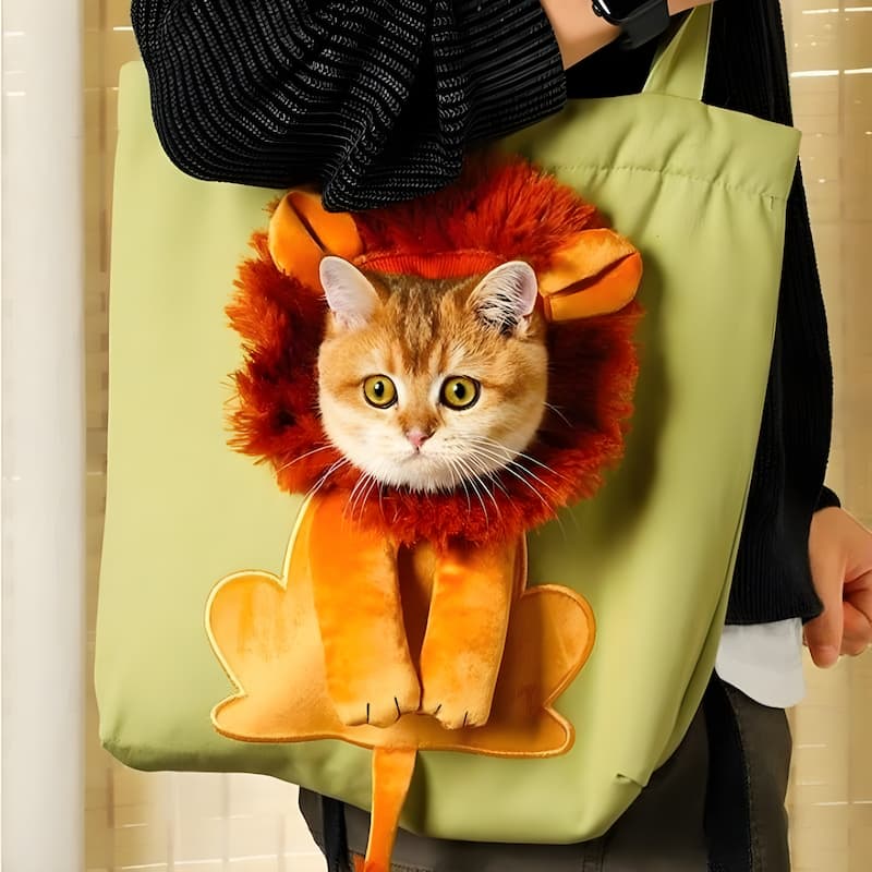 Haustiertasche mit Kopföffnung aus Baumwoll-Canvas