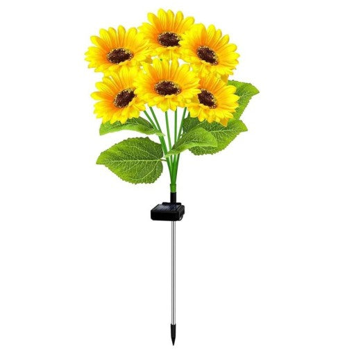 Solar Sonnenblumen-Gartenleuchten mit 6 Blüten