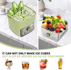 Eiswürfelbereiter mit Druckmechanismus – Stapelbar mit Deckel