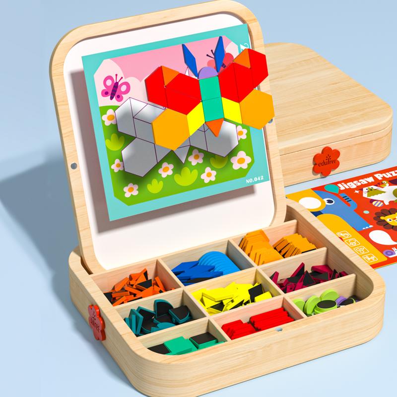 Holz-Magnetpuzzle | Nachhaltig, bunt & motorikfördernd