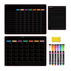 Magnetisches Kalender-Set für Kühlschrank – 3 Boards mit Markern