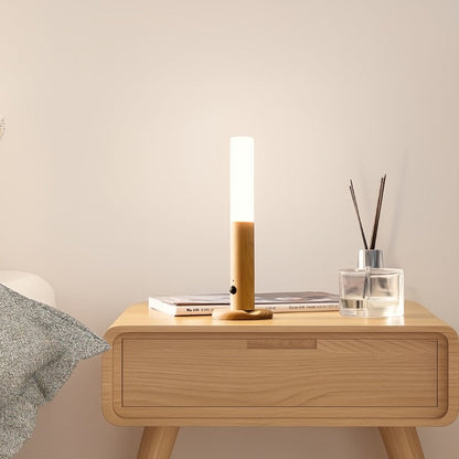 Kabellose Wandlampe | Warmes Licht mit Holzdesign & Sensorfunktion