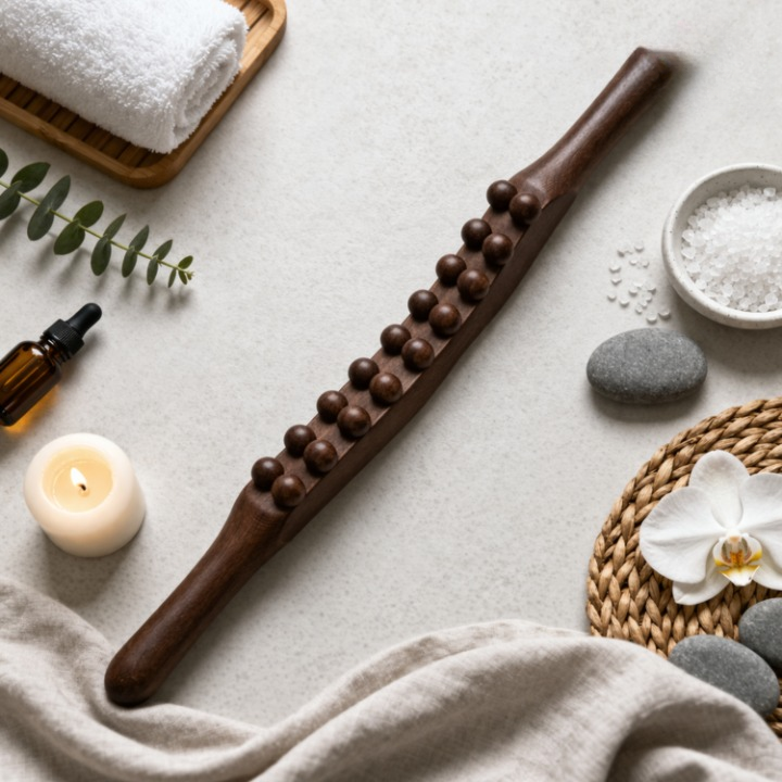Massagestab aus Buchenholz – Muskelentspannung