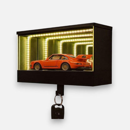 Infinity-Garage Schlüsselhalter mit LED-Spiegeleffekt