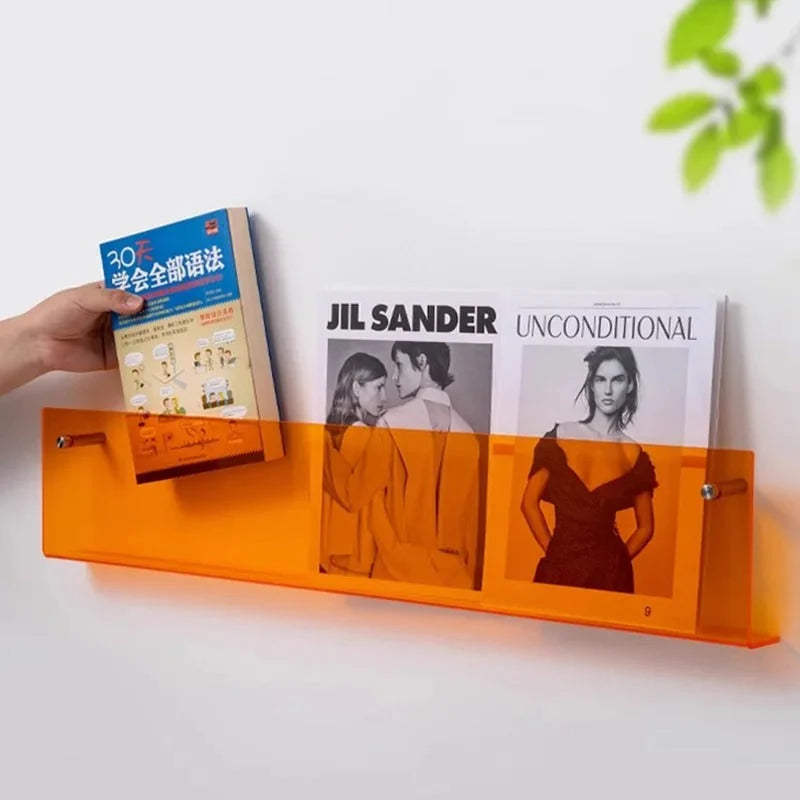 Wandregal für Bücher, Zeitschriften und Schallplatten, wandmontierbar