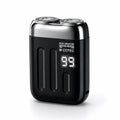Mini-Elektrorasierer mit zwei rotierenden Scherköpfen, kompakt, per USB aufladbar