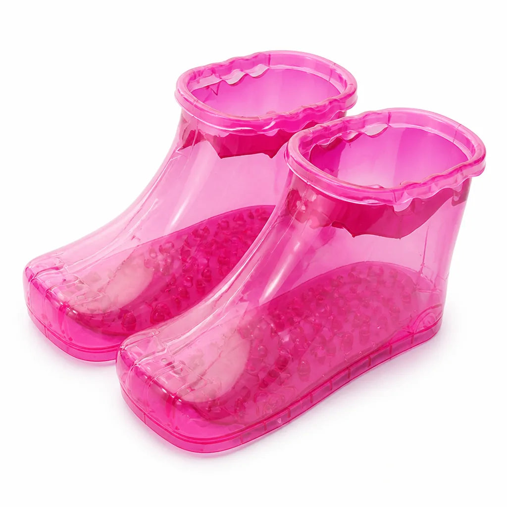 Fußbad-Pantoffeln mit Massage-Noppen, wassersparend, Kunststoff, 1 Paar