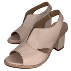 Ledersandalen mit Absatz und Komfortfussbett