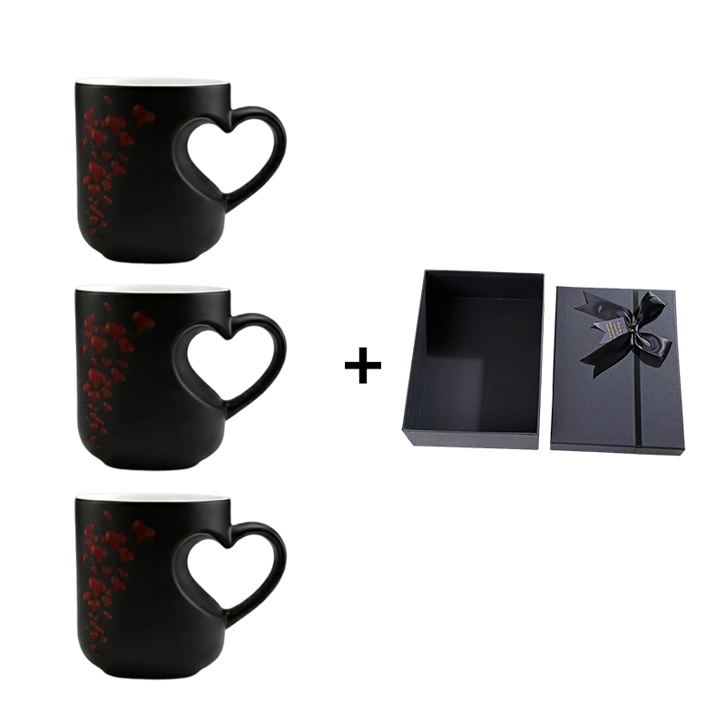 Wärmeaktivierte Herz-Tasse mit Farbwechsel – 400 ml