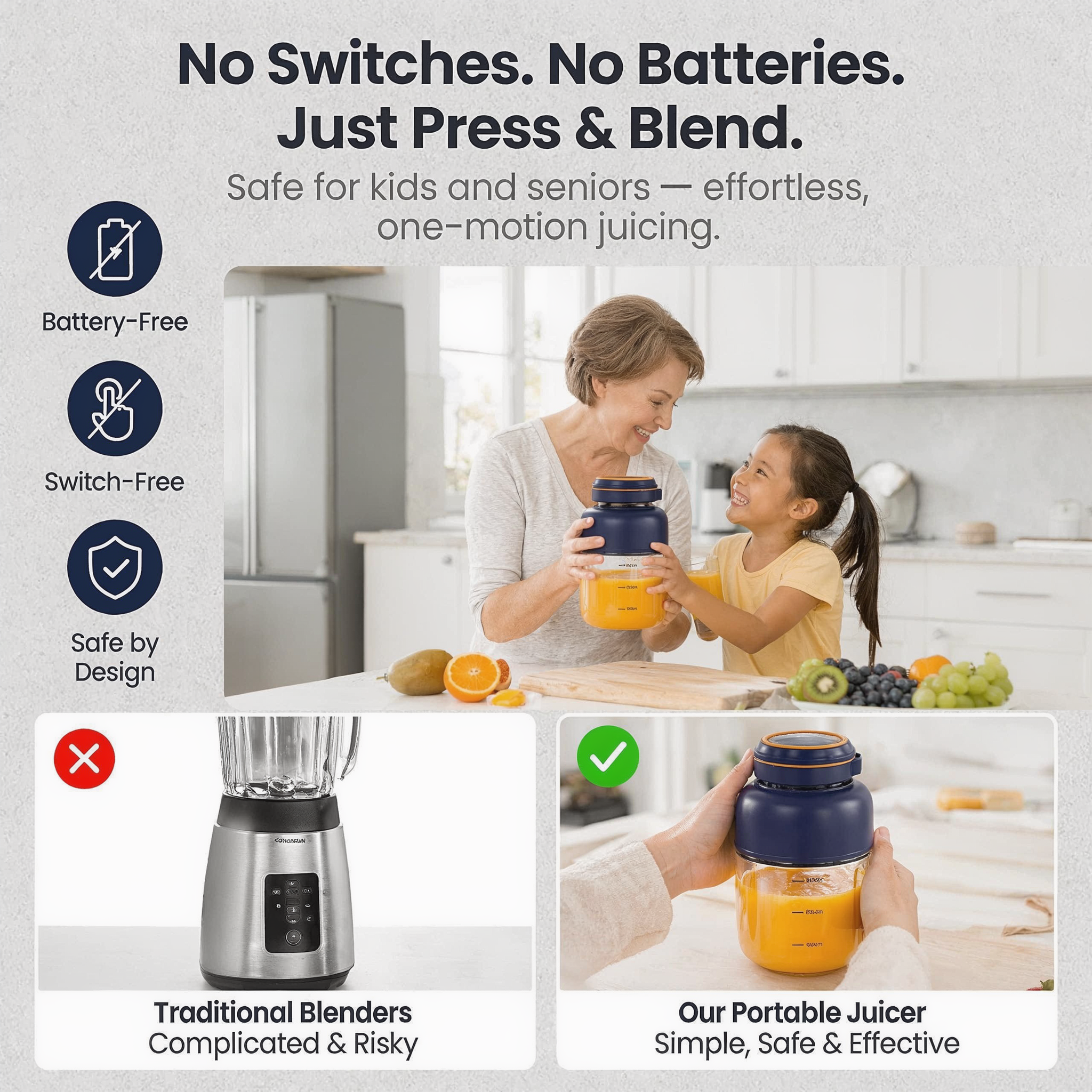 Tragbarer USB-Blender für Smoothies und Shakes
