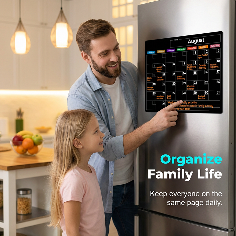 Magnetisches Kalender-Set für Kühlschrank – 3 Boards mit Markern
