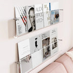 Wandregal für Bücher, Zeitschriften und Schallplatten, wandmontierbar