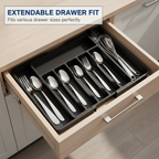 Besteck-Schubladenorganizer ausziehbar 33–57 cm