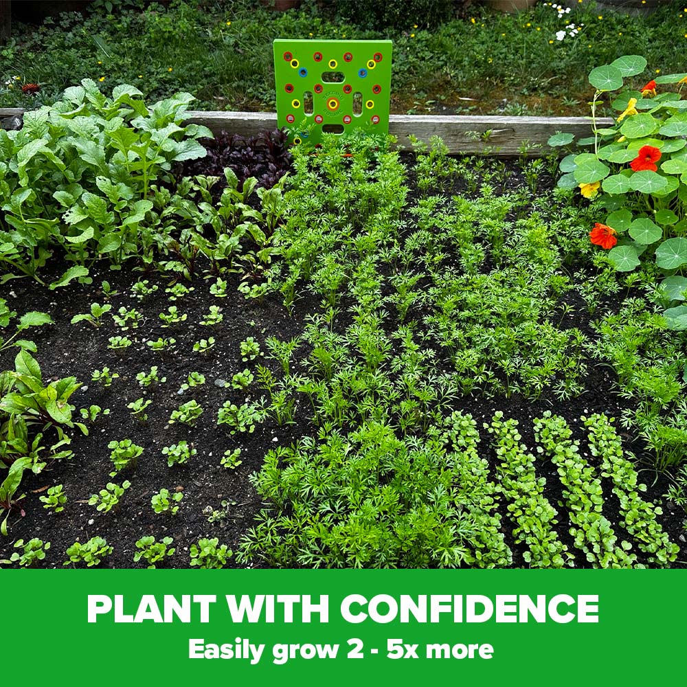 Garten-Pflanzraster mit Farbkodierung – Präzises Säen
