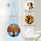 Acryl Puzzle-Fensterbild mit Lebensbaum-Motiv