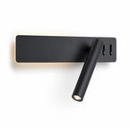 LED-Lesewandleuchte mit schwenkbarem Spot und Ambientelicht, Metall, 2 Schalter