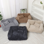 Plüsch Hundebett mit erhöhtem Rand