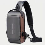 Sling Bag mit USB-Ladeanschluss aus Oxford-Gewebe