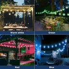 Solar-Lichterkette mit LED-Kugeln – Wetterfest und warmweiss