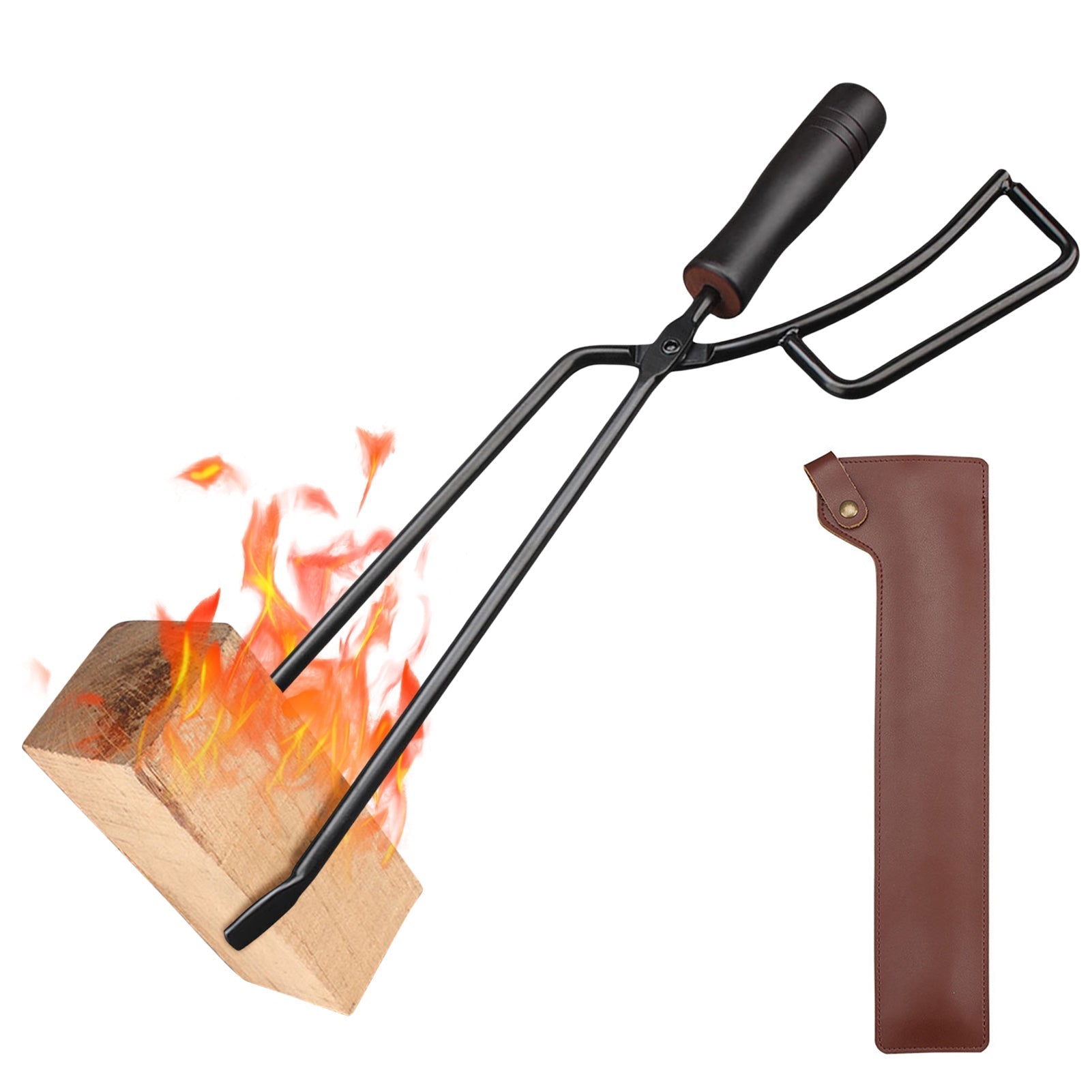 Feuerzange mit Lederscheide – Robuste Grillzange