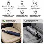 Taschenschirm mit Schutzhülle und Automatik – 10-Speichen