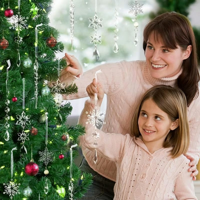 Weihnachtsdeko 18er Set | Kristallklarer Glanz & elegante Formen