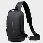 Sling Bag mit USB-Ladeanschluss aus Oxford-Gewebe