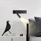 LED-Lesewandleuchte mit schwenkbarem Spot und Ambientelicht, Metall, 2 Schalter