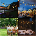 Solar-Lichterkette mit LED-Kugeln – Wetterfest und warmweiss
