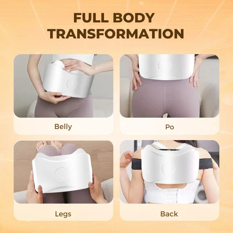 Bauchmassagegerät mit Wärme und Vibrationsmassage, kabellos mit Akku