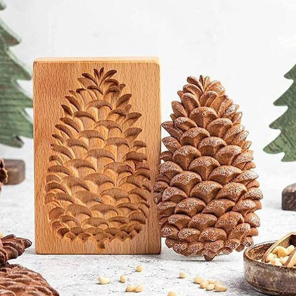 Holz-Keksform mit handgeschnitzten Tiermotiven