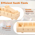 Sushi-Presse aus Holz – Perfekte Rollen zu Hause