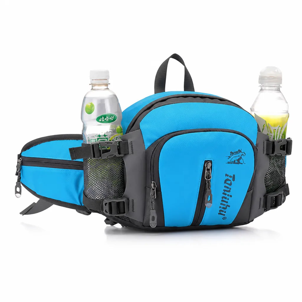 Bauchtasche mit Flaschenhalter, ultraleicht und wasserdicht, rutschfester Sitz