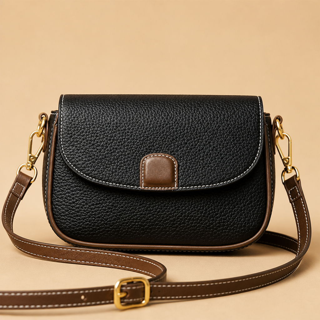 Crossbody-Tasche aus Leder mit Magnetverschluss