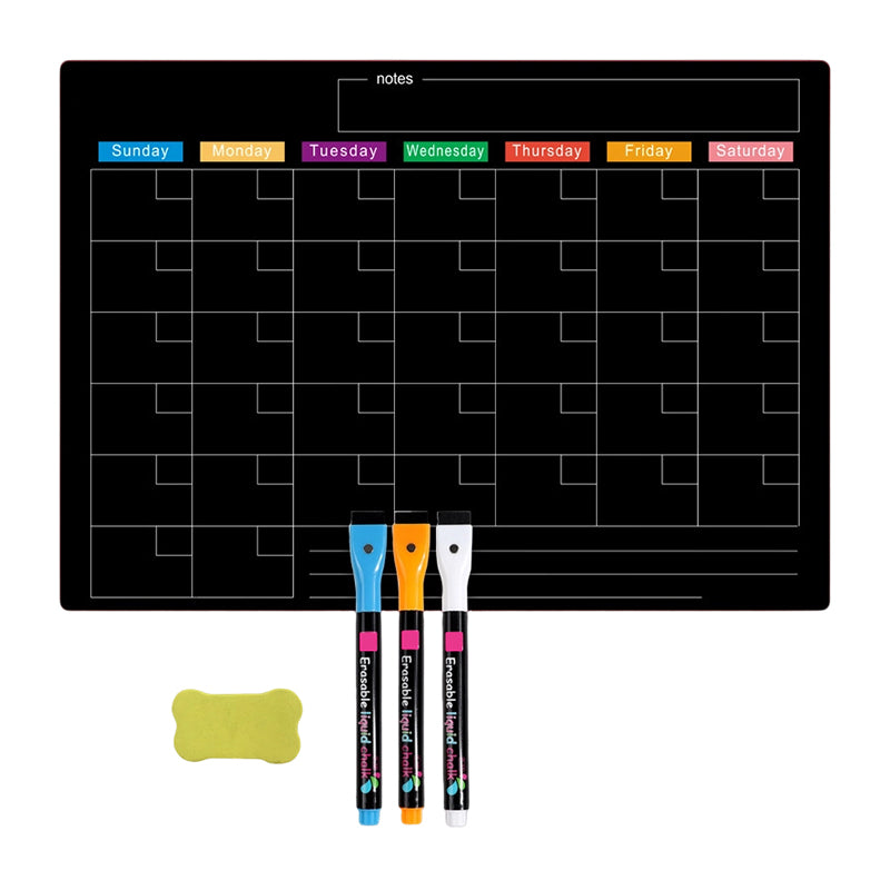 Magnetisches Kalender-Set für Kühlschrank mit Monats- und Wochenplaner