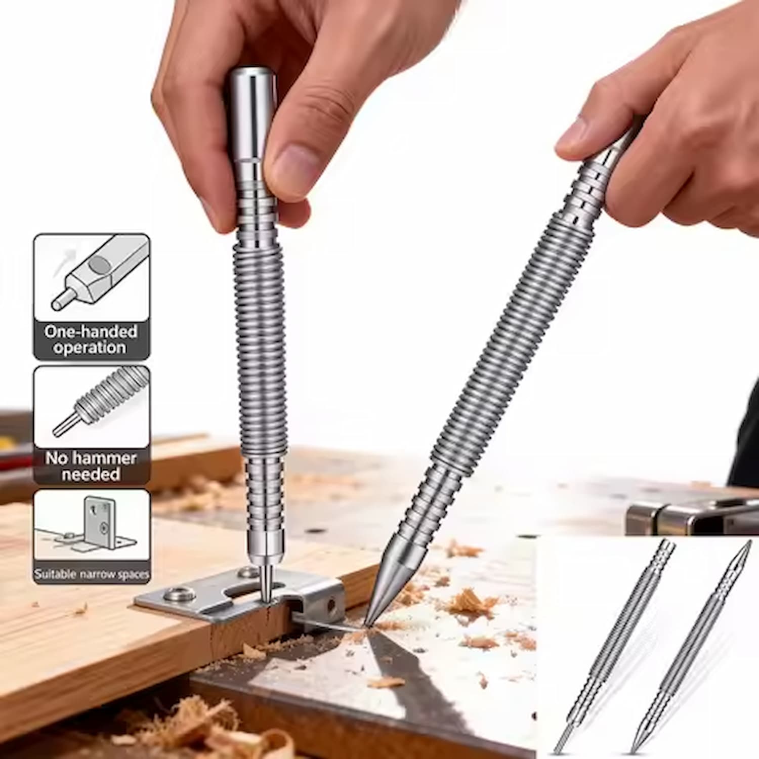 Nagelsetzer mit Federdruckmechanismus – Hammerfrei