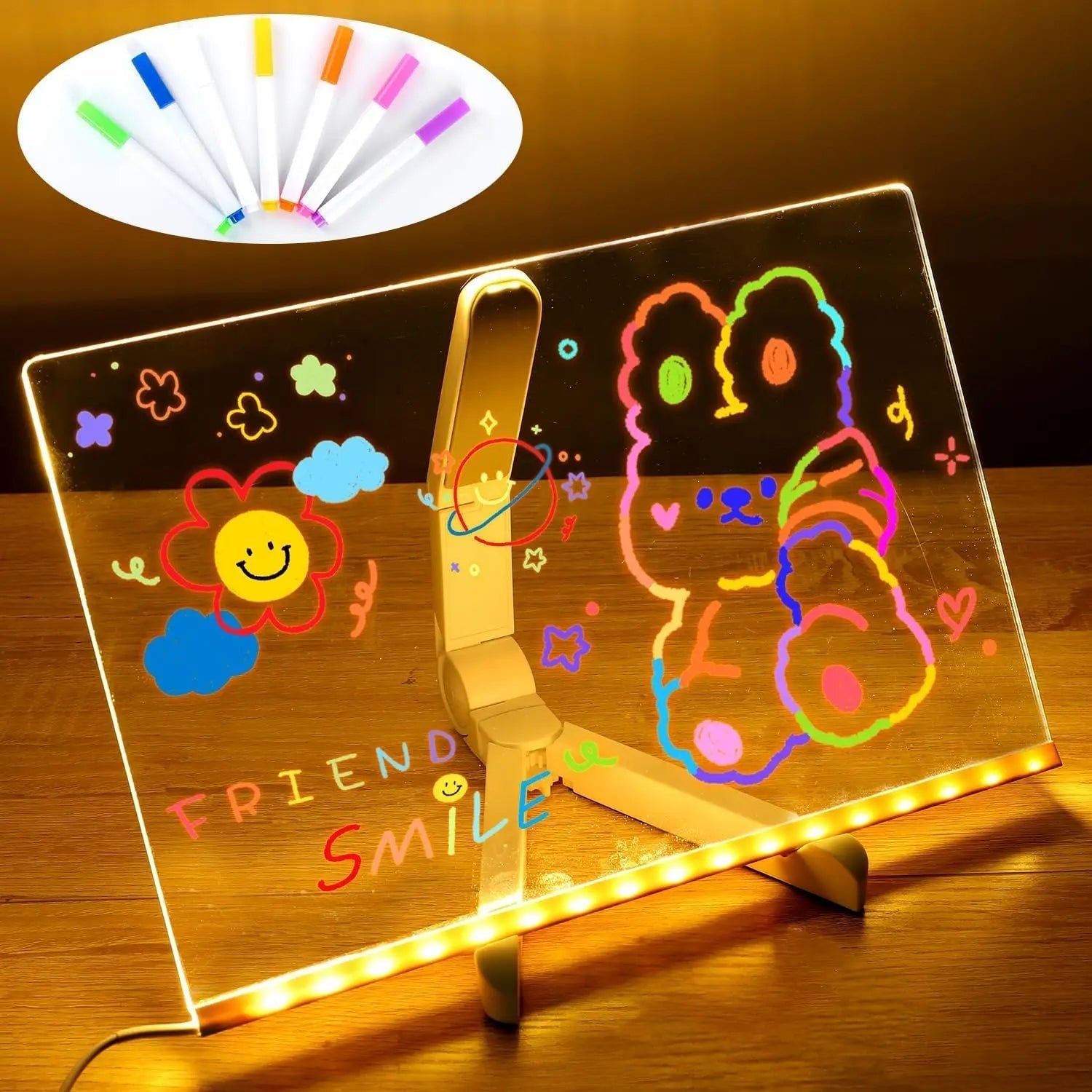 LED-Zeichenbrett mit Neon-Effekt in 3 Grössen