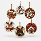 Diamond Painting Weihnachtsanhänger Set 6-teilig